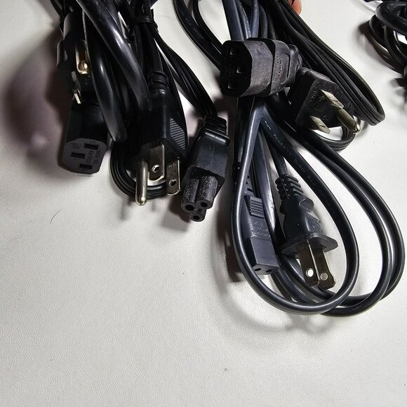 Lot of 20 Assorted Replacement Electric Power Cord Cables w/ Various Connectors - Picture 4 of 8